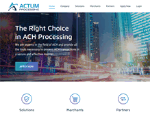 Tablet Screenshot of actumprocessing.com